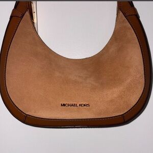Michael Kors Brown Leather Hobo Bag